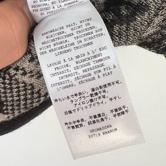 MISBHV, Wool and Silk Blend, Black & Taupe Monogram Polo - Multicolor. Size: S. - Picture 7 of 13